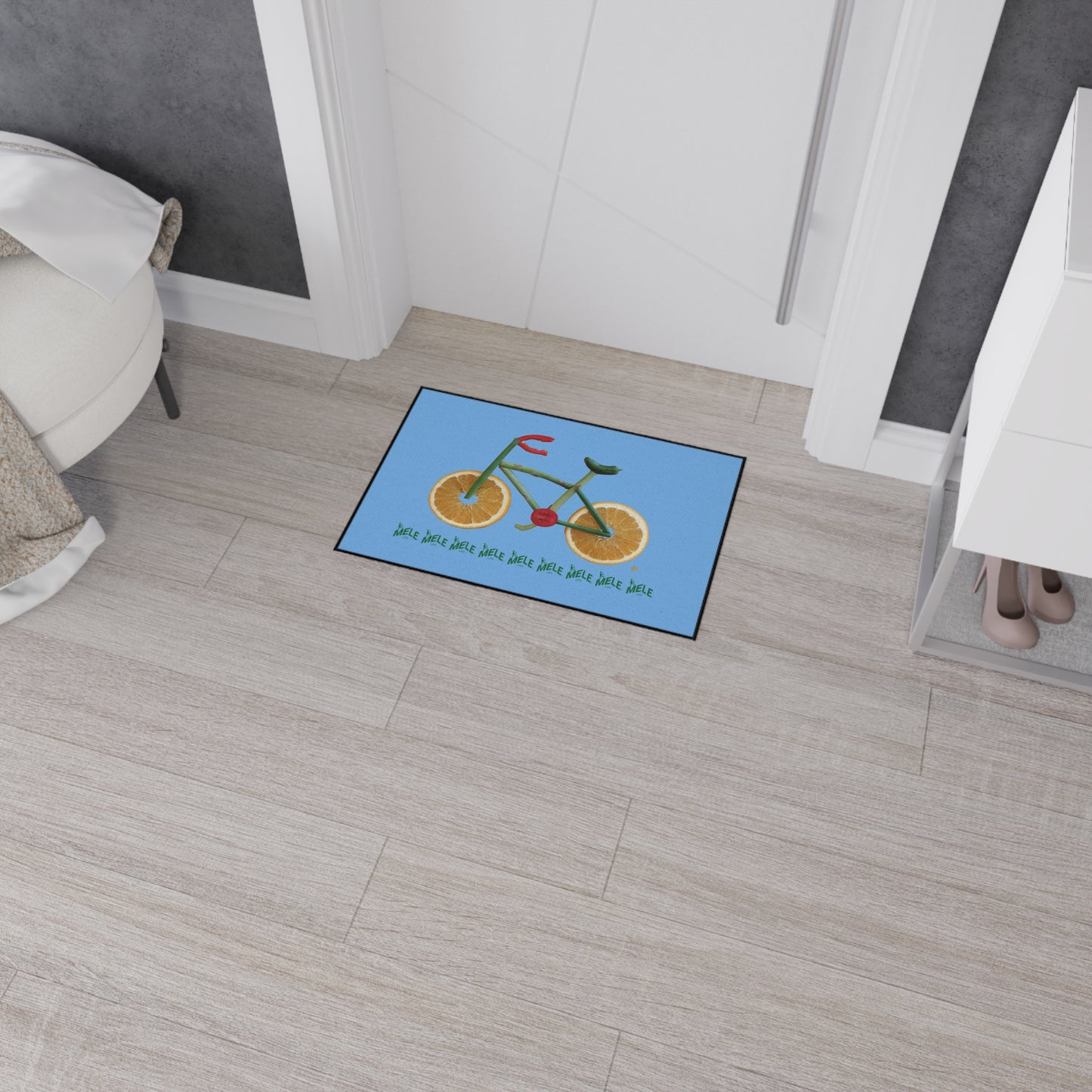Floor Mat - Veggie Bike  (blue)