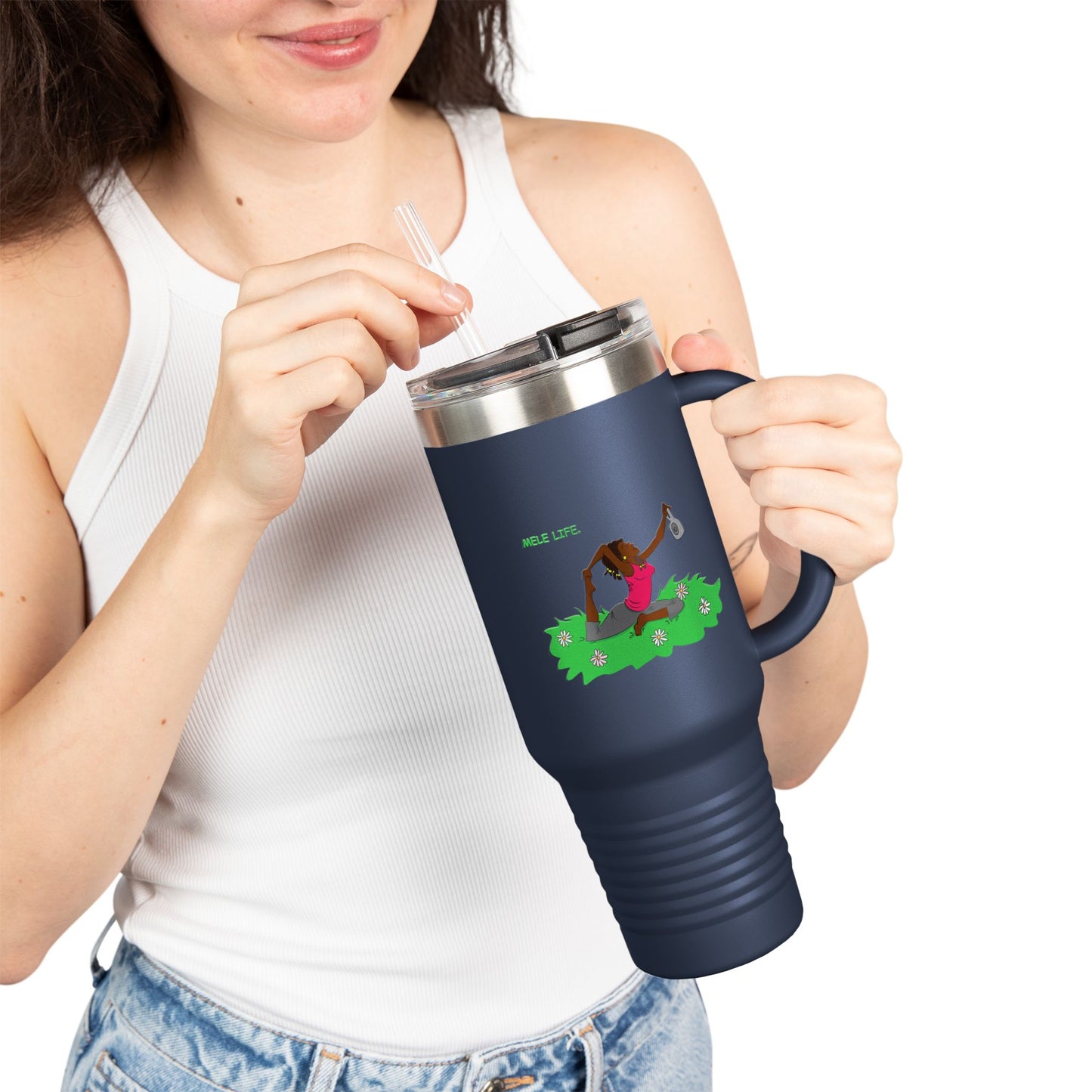 Travel Mug (40 oz) - Yoga Lady 2
