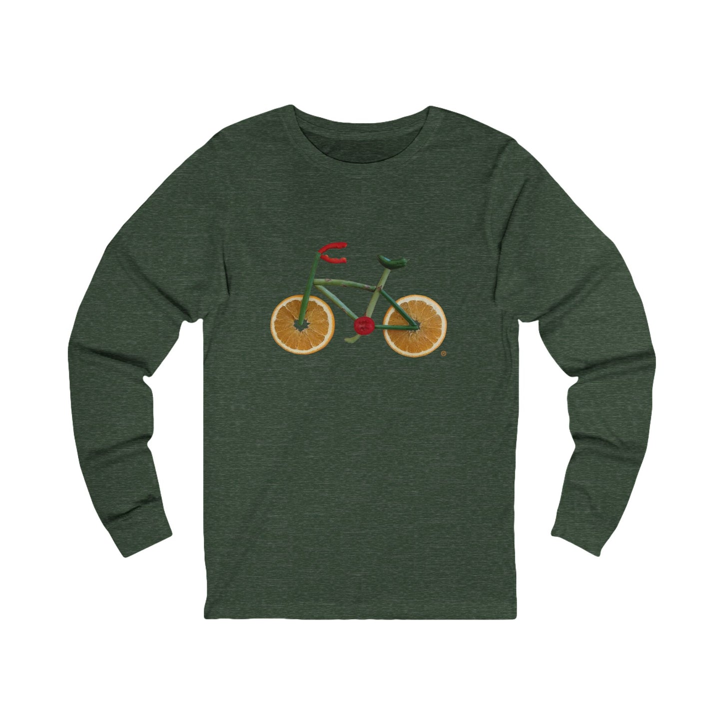 Long Sleeve Tee (Unisex) - Veggie Bike  (white text)
