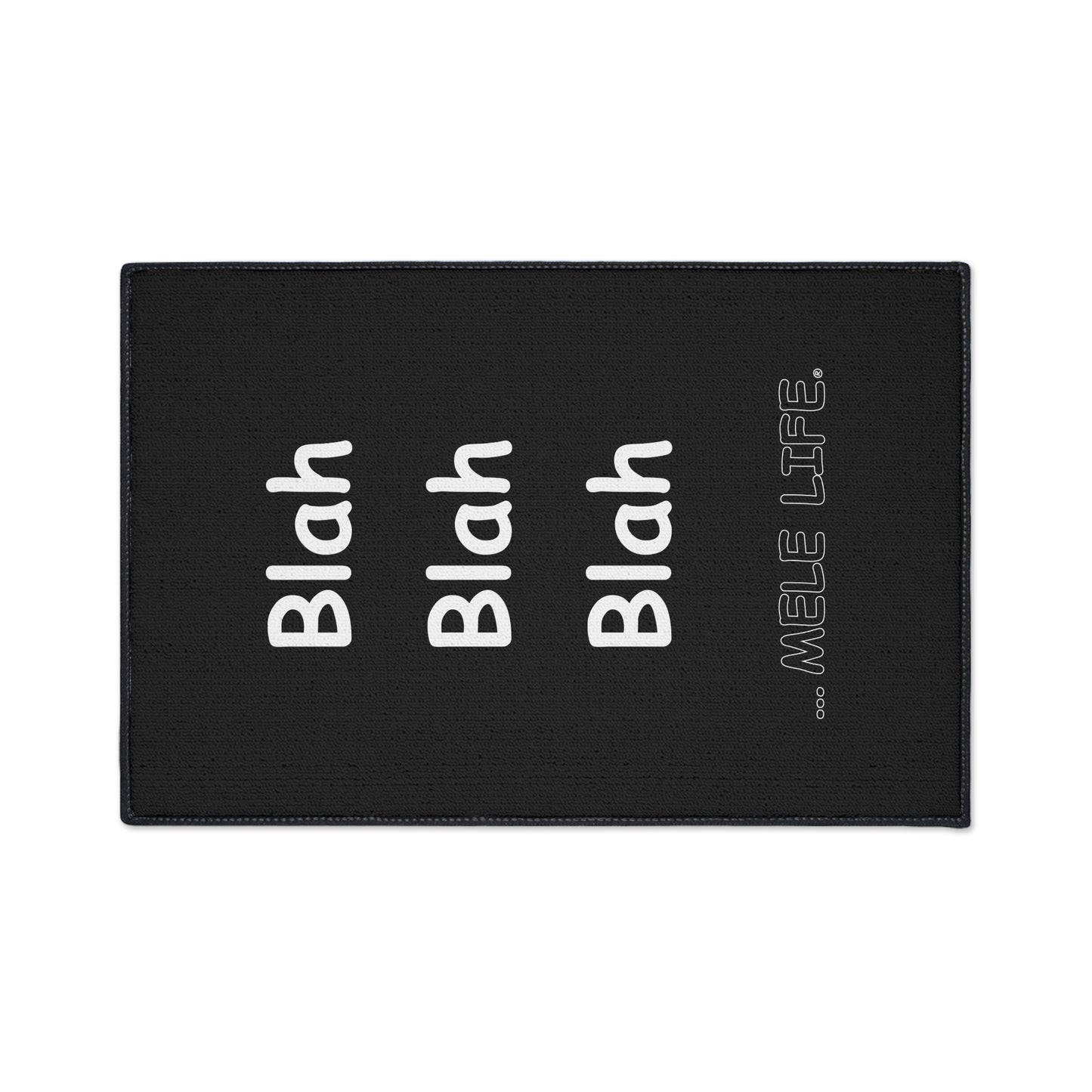 Floor Mat - Blah Blah Blah   (black)