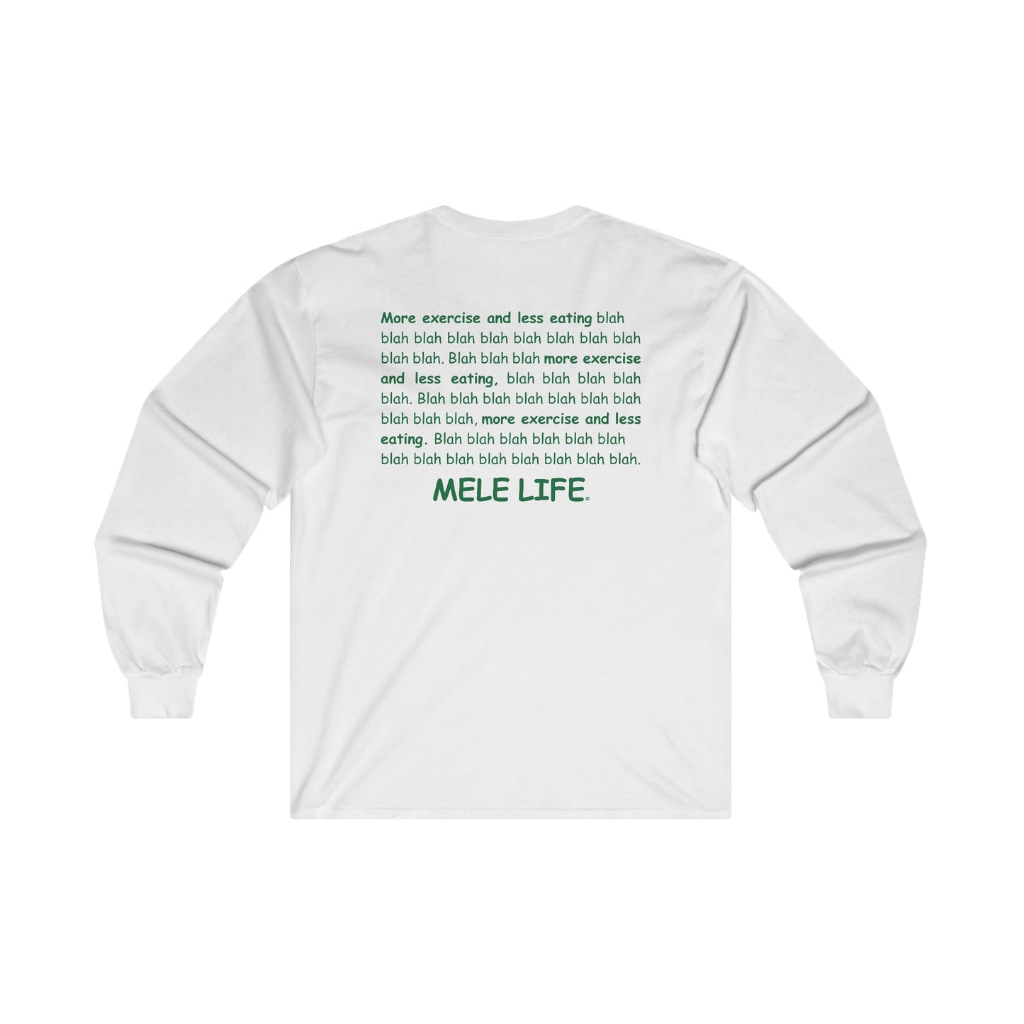 Long Sleeve Tee (unisex) - Strong White Man (green lettering)