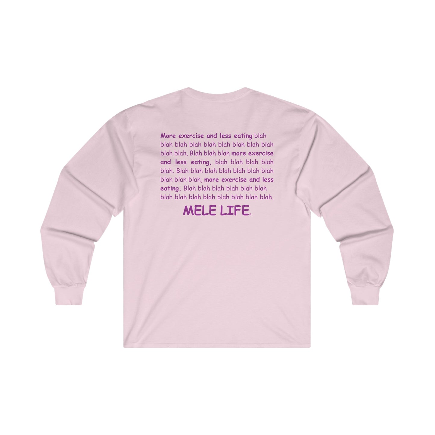 Long Sleeve Tee (unisex) - Yoga Lady 2 (purple lettering)