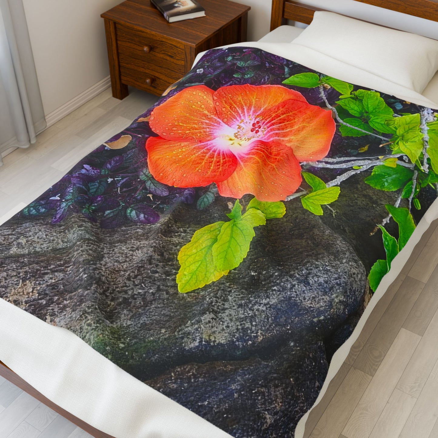 Blanket  - Hawaiian Hibiscus Flower