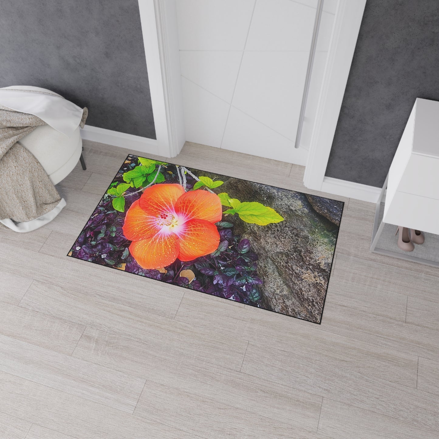 Floor Mat - Hawaiian Hibiscus Flower