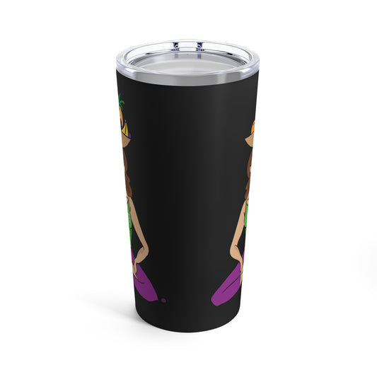 Tumbler 20oz - Yoga Lady1   (black)