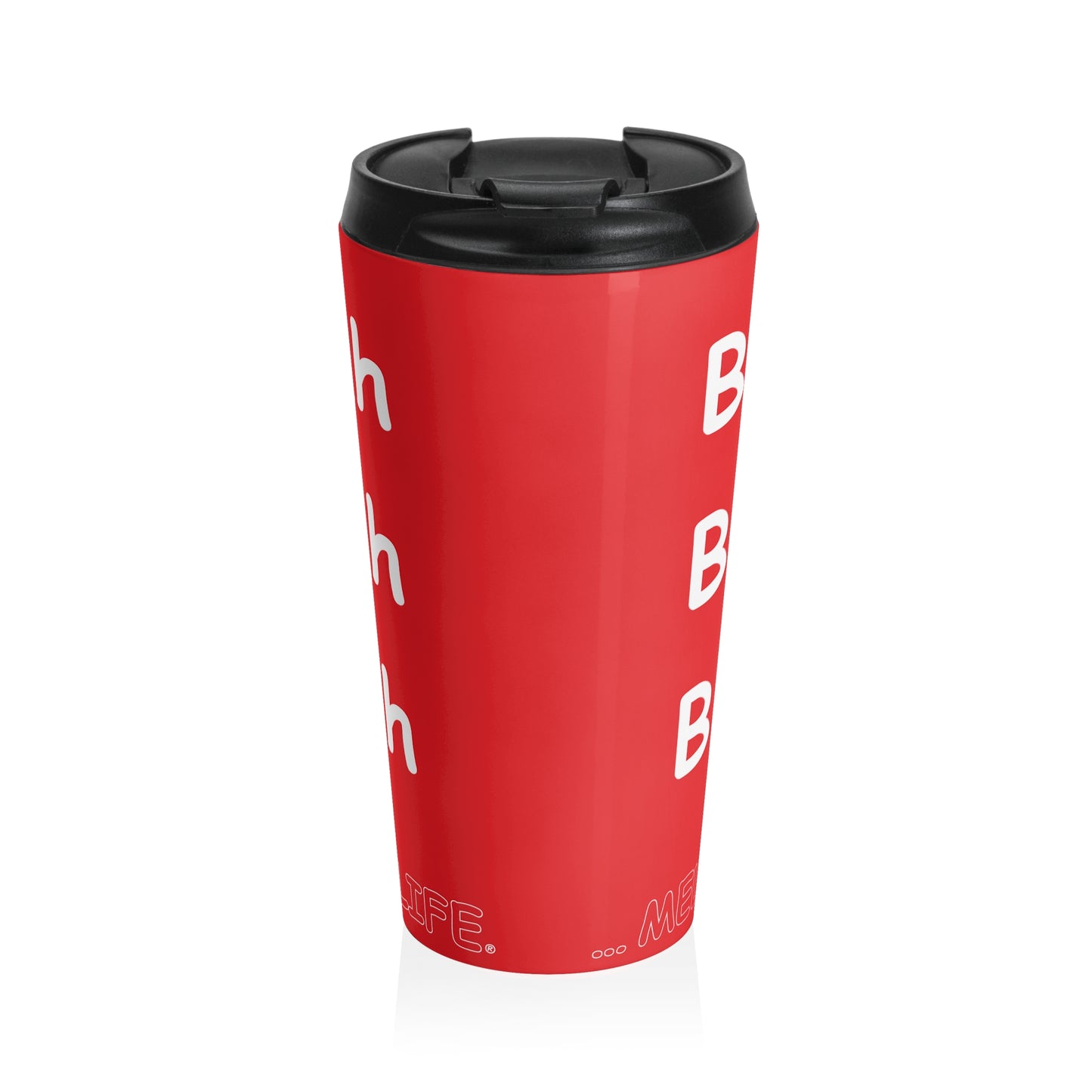 Travel Mug (15oz) - Blah Blah Blah    (red)