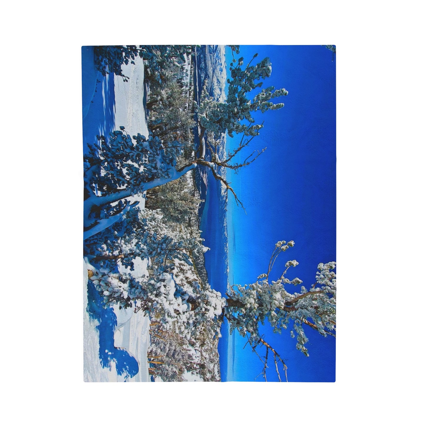 Blanket Velveteen Plush - Lake Tahoe in Winter