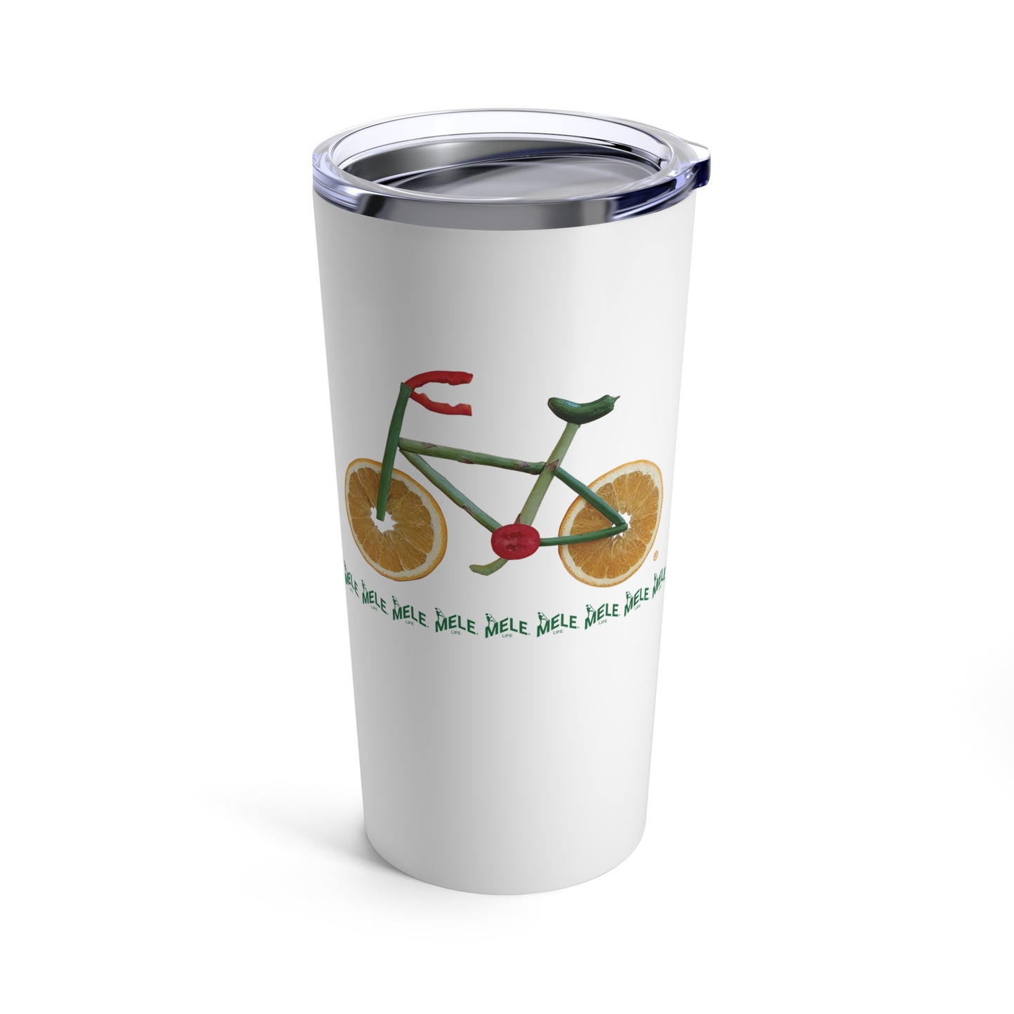 Tumbler 20oz - Veggie Bike   (white)