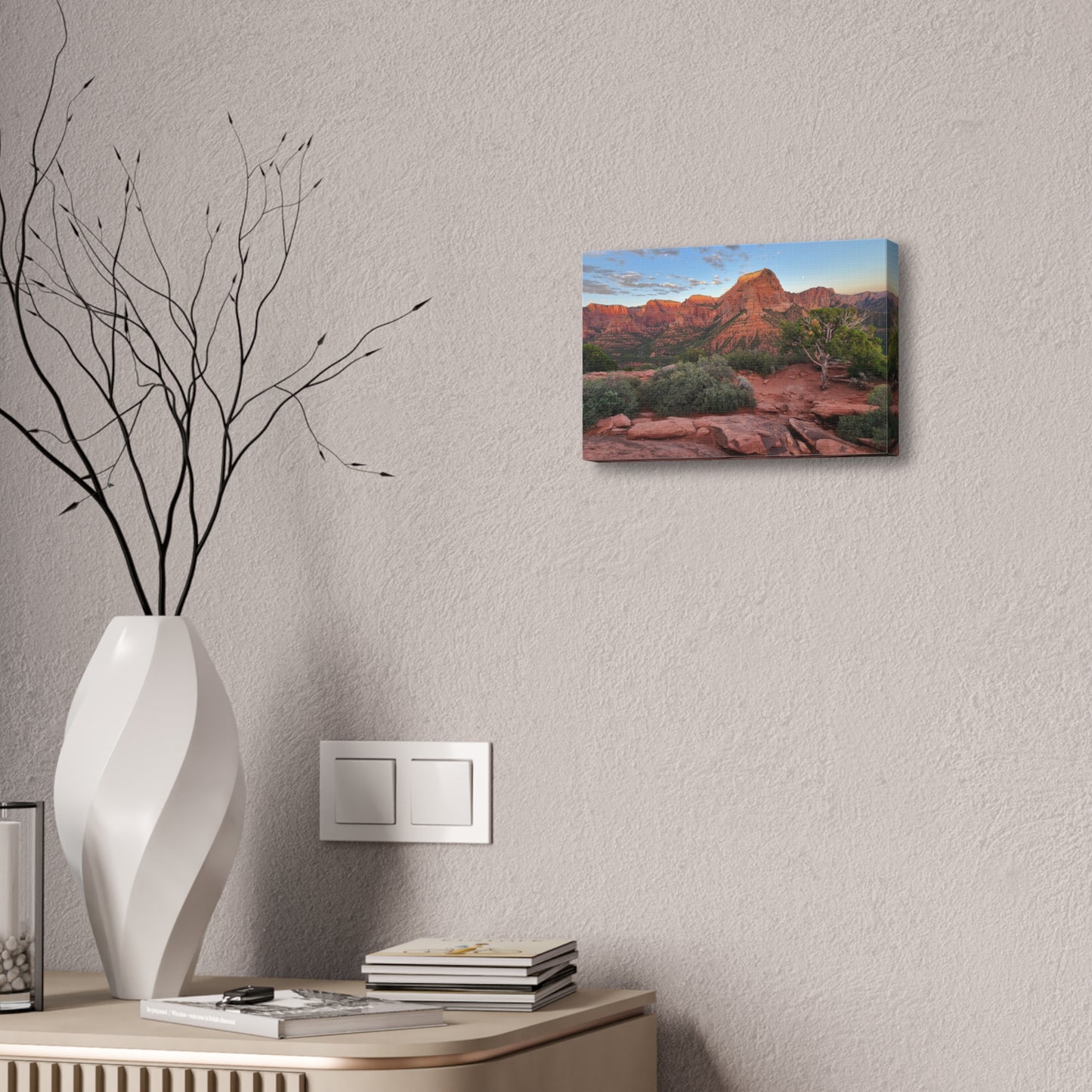 Canvas Wall Art - Kolob Canyons at sunset (Zion National Park)