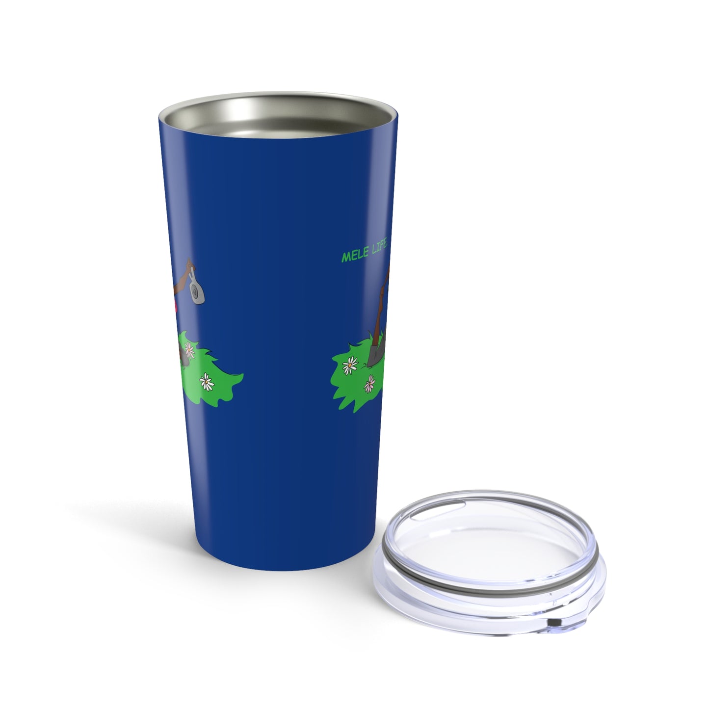 Tumbler (20oz) - Yoga Lady 2  (blue)