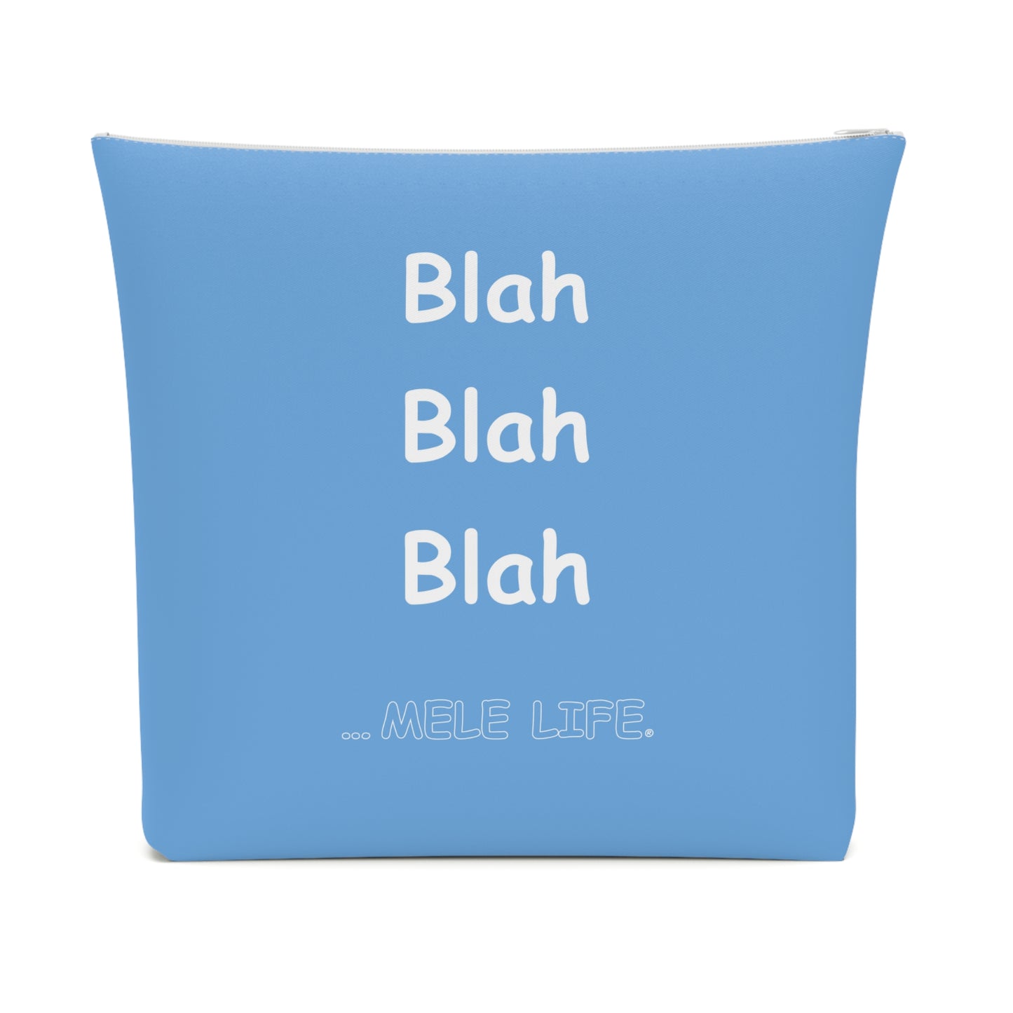 Cosmetic Bag - Blah Blah Blah   (light blue)