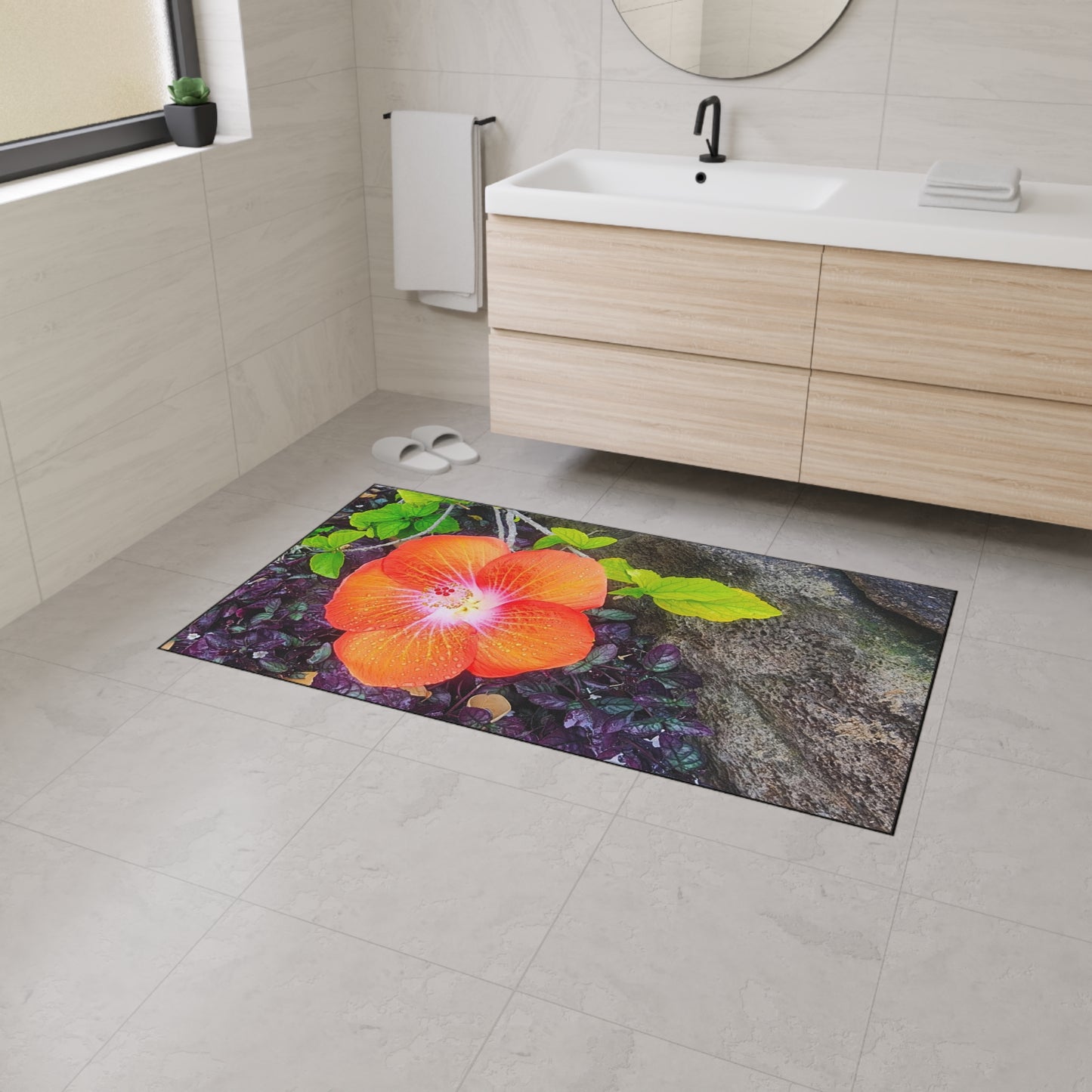 Floor Mat - Hawaiian Hibiscus Flower