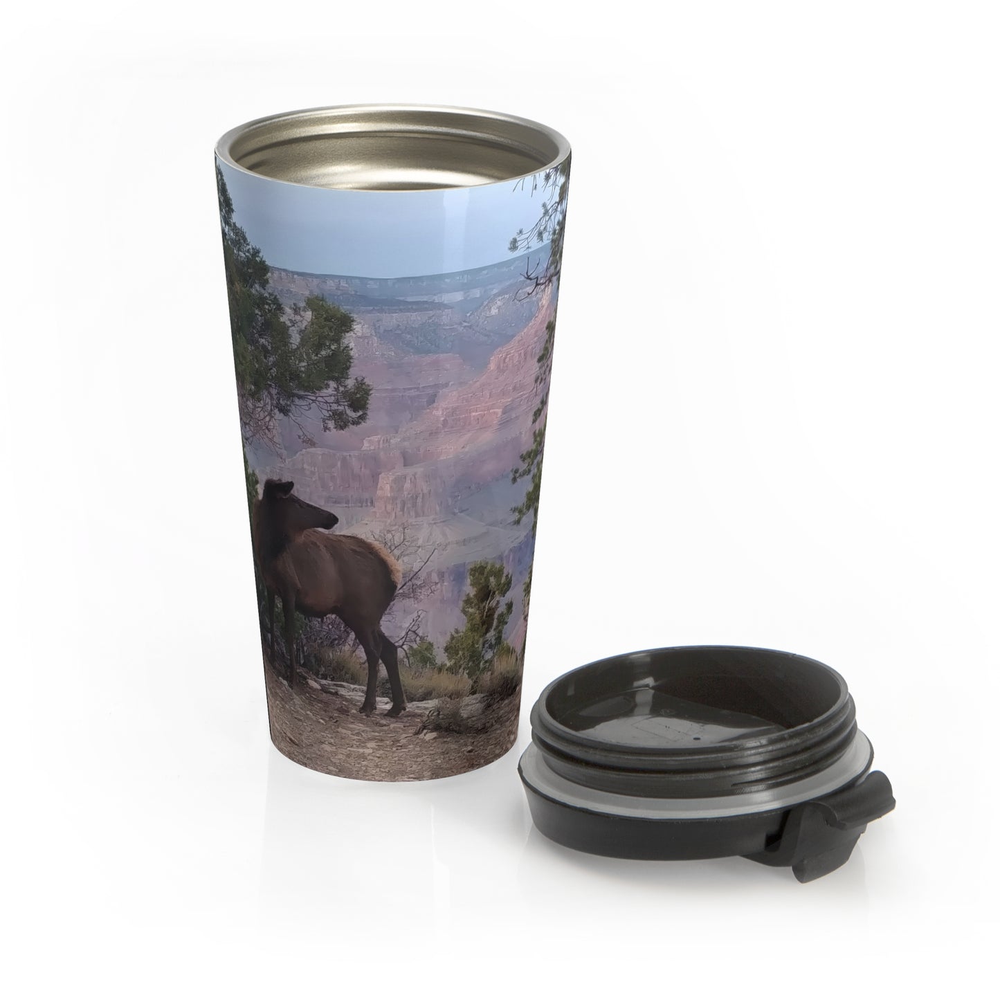 Travel Mug (15oz) - Elk at Grand Canyon