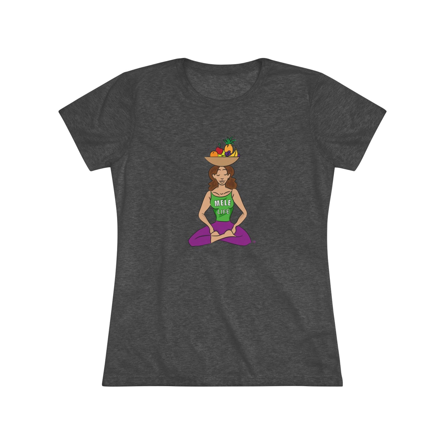 Women's Triblend Tee - Yoga Lady 1