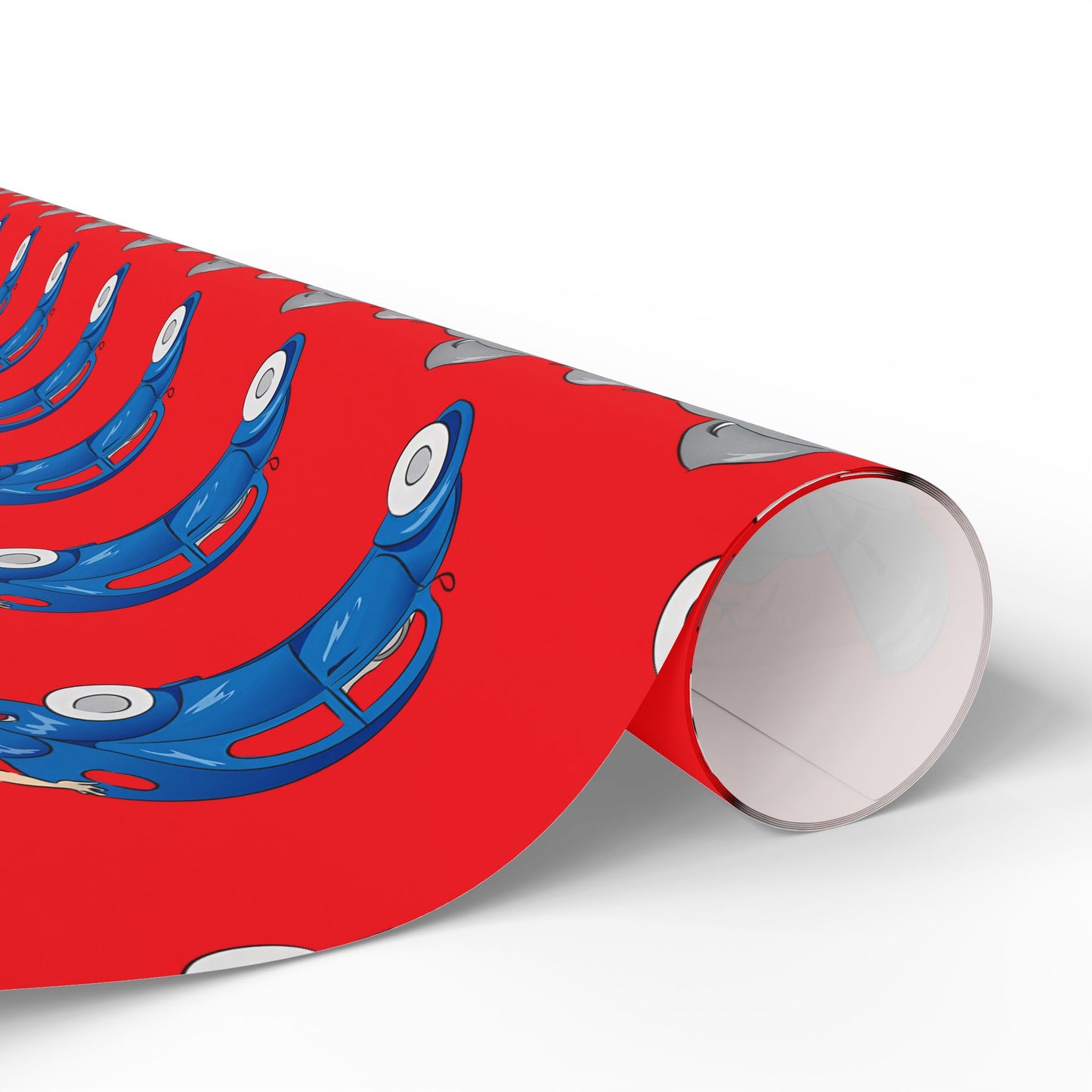Wrapping Paper - Strong white man   (red paper)