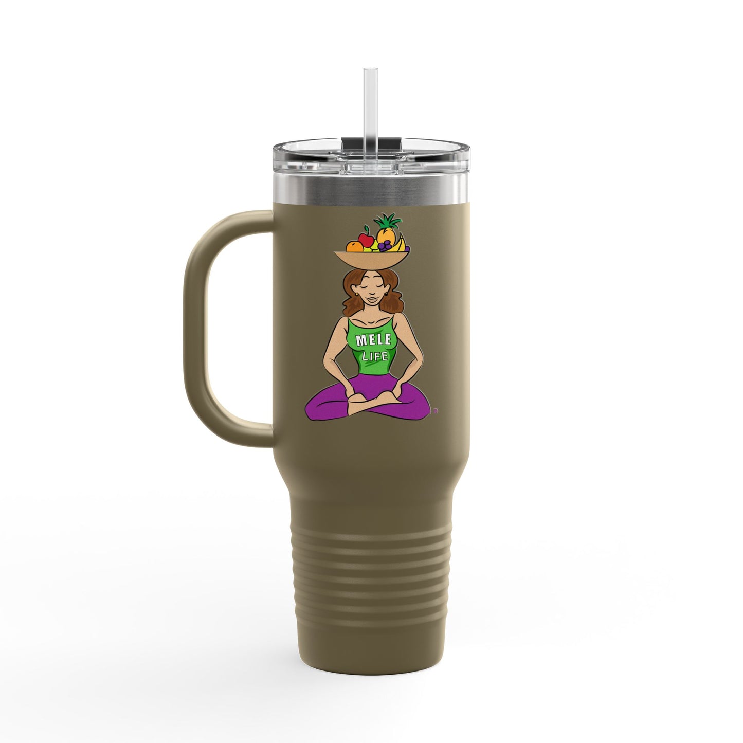 Travel Mug (40 oz) - Yoga Lady 1