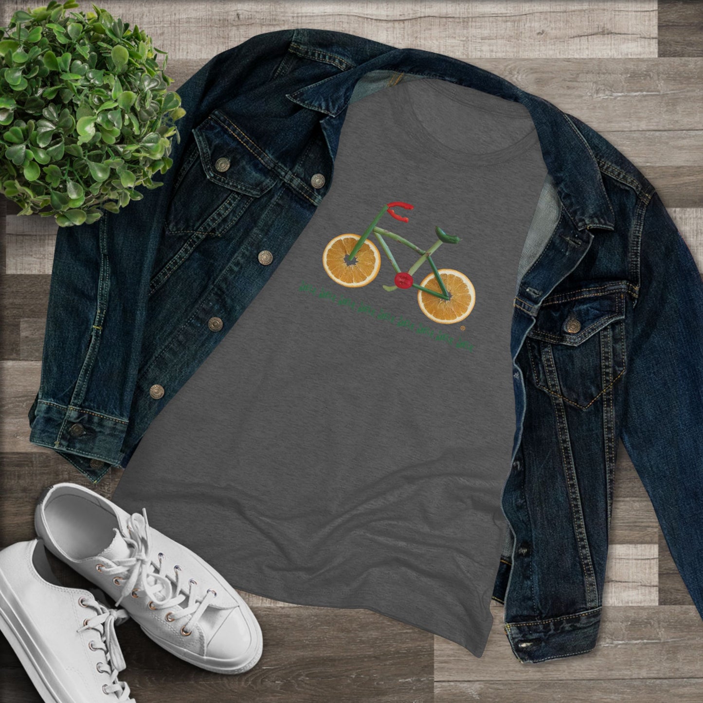 Women's Triblend Tee - Veggie Bike