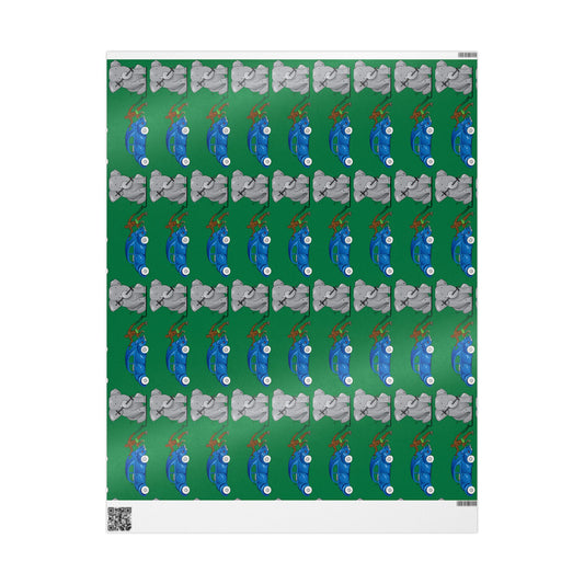 Wrapping Paper - Strong black man   (green paper)