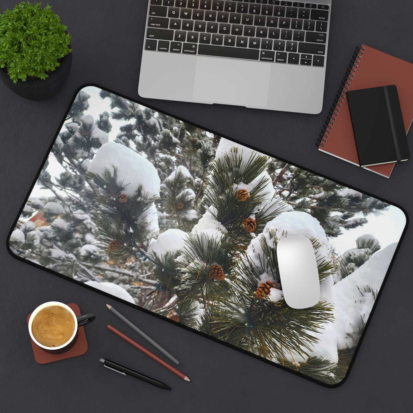 Desk Mat - Pine Cones