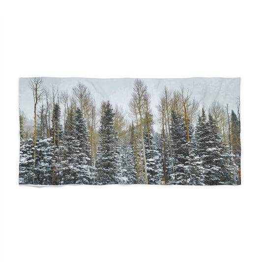 Beach, Bath & Pool Towel - Forest Winterscape