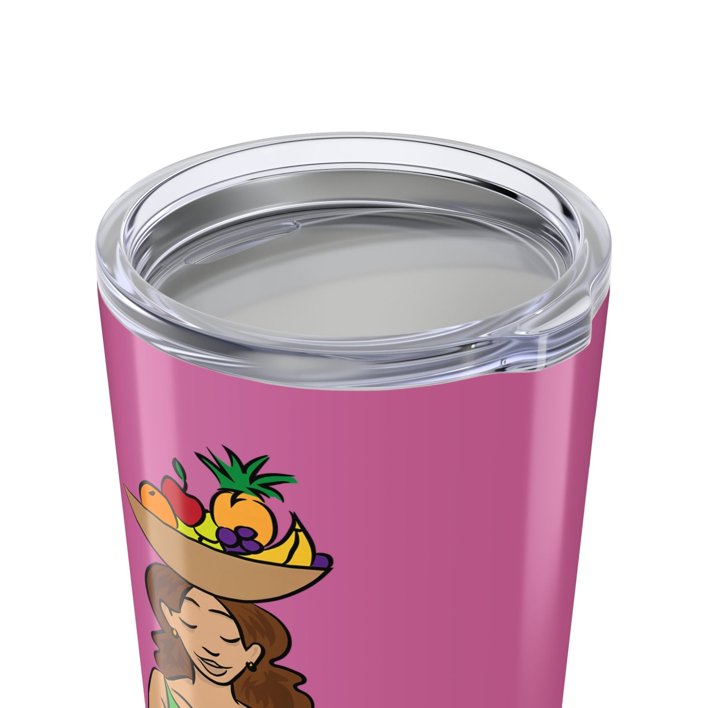 Tumbler (20oz) - Yoga Lady 1  (pink)
