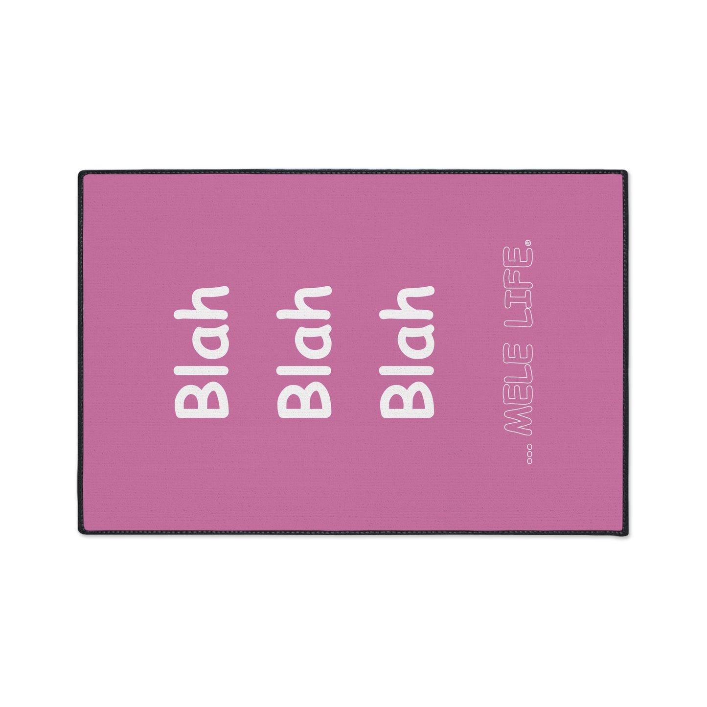 Floor Mat - Blah Blah Blah   (pink)