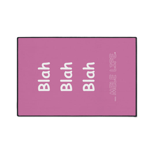 Floor Mat - Blah Blah Blah   (pink)