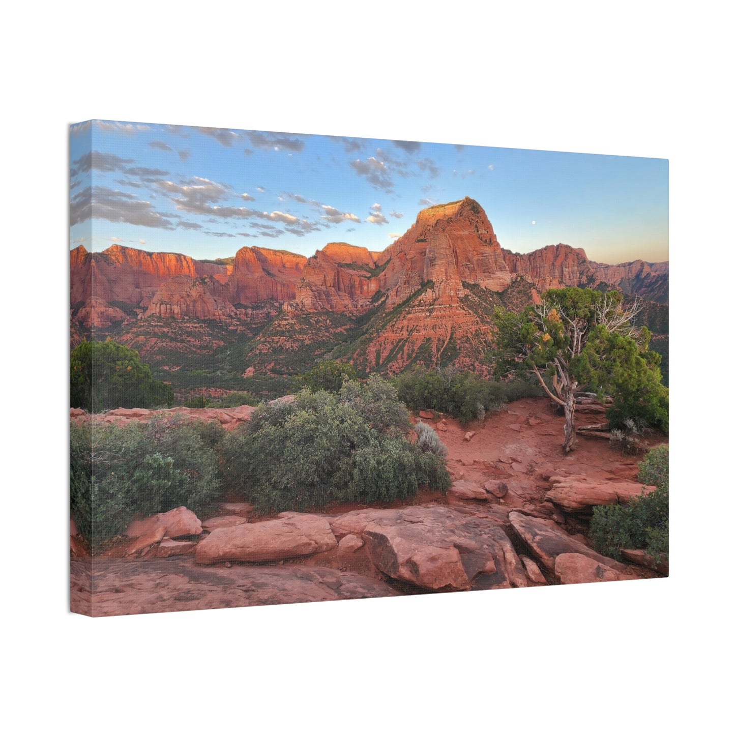 Canvas Wall Art - Kolob Canyons at sunset (Zion National Park)