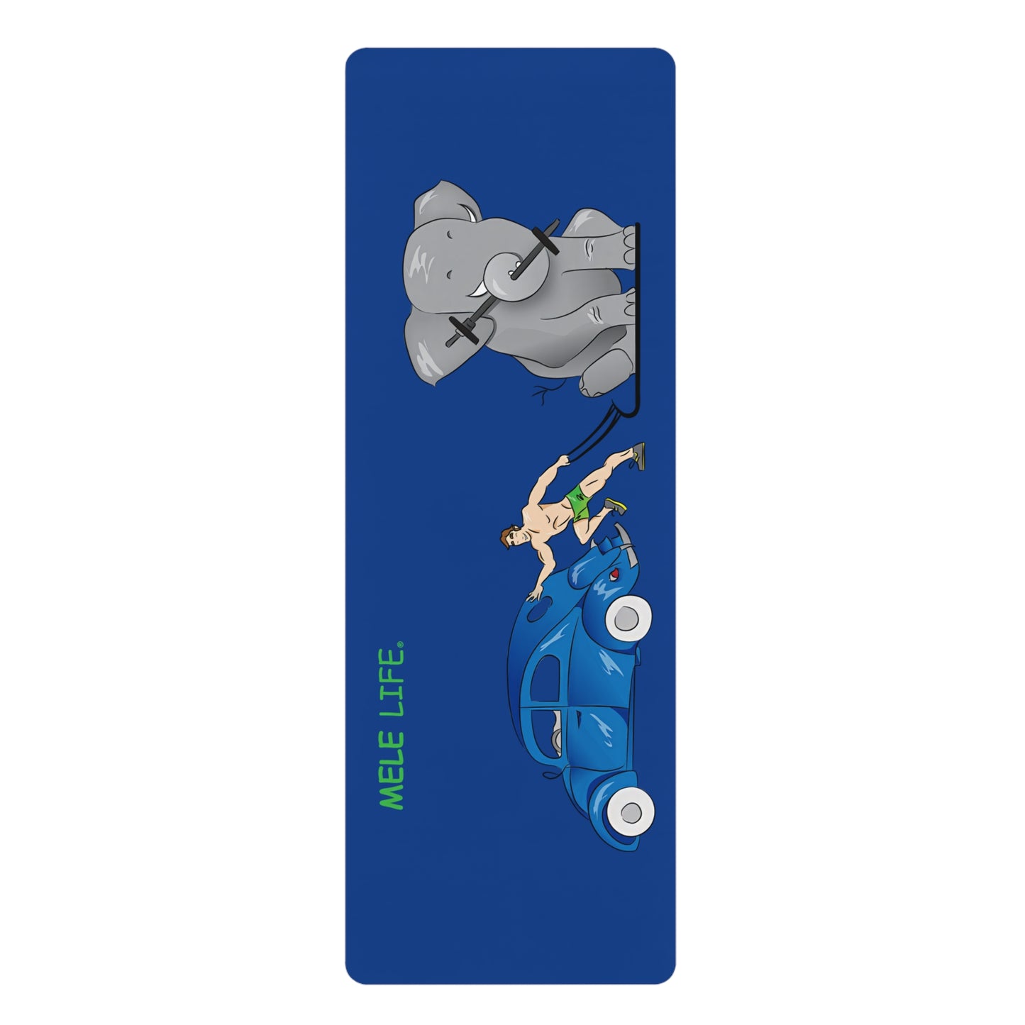 Yoga Mat - Strong white man  (blue mat)