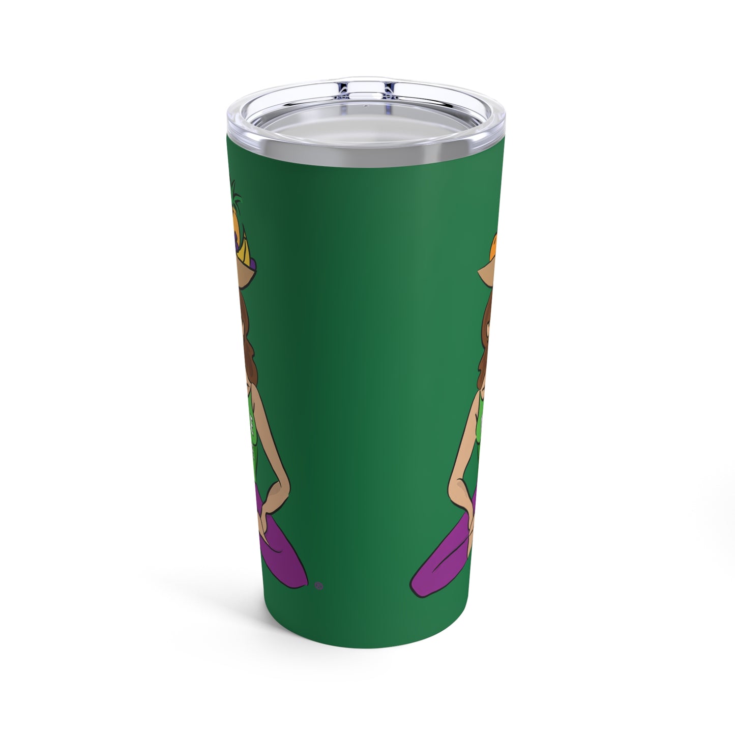 Tumbler 20oz - Yoga Lady1   (green)