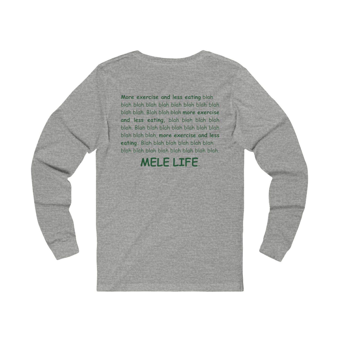Long Sleeve Tee (Unisex) - Veggie Bike  (green text)