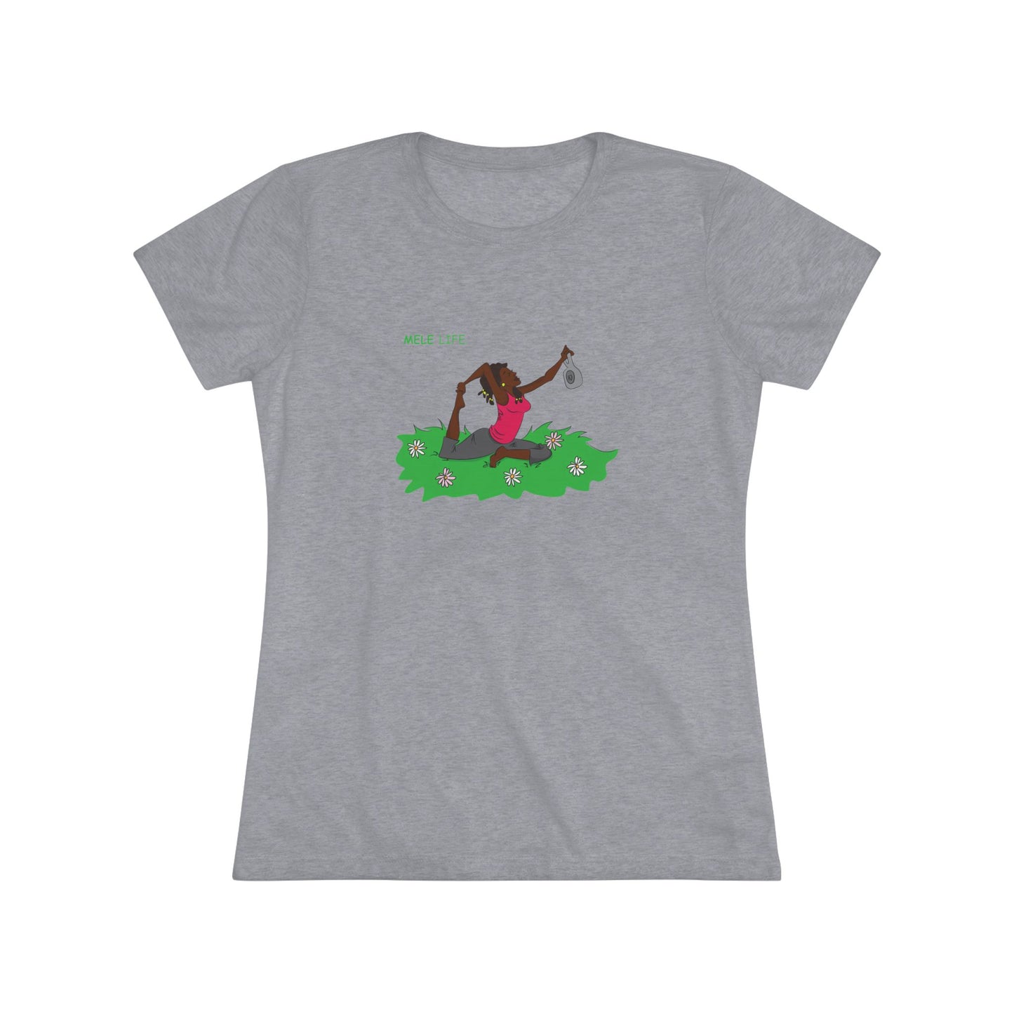 Women's Triblend Tee - Yoga Lady 2