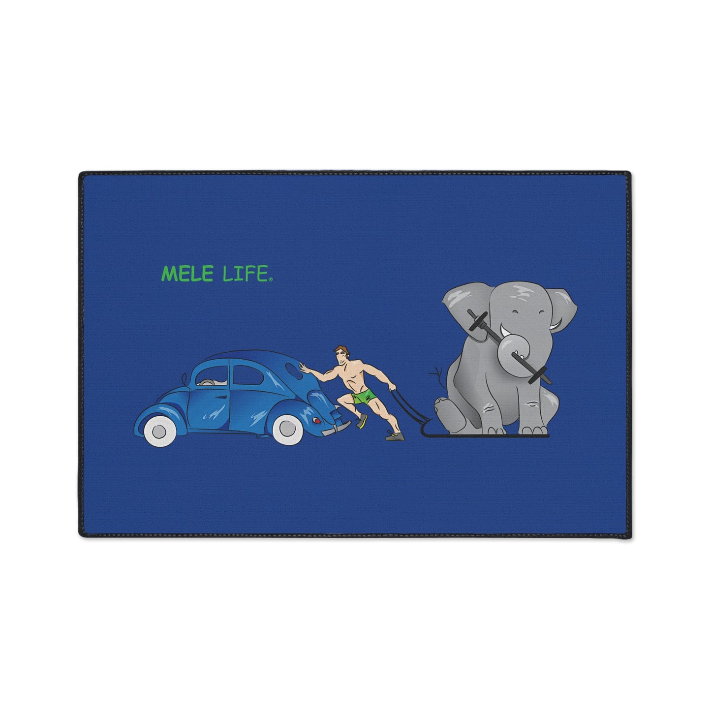 Floor Mat - Strong White Man  (blue)