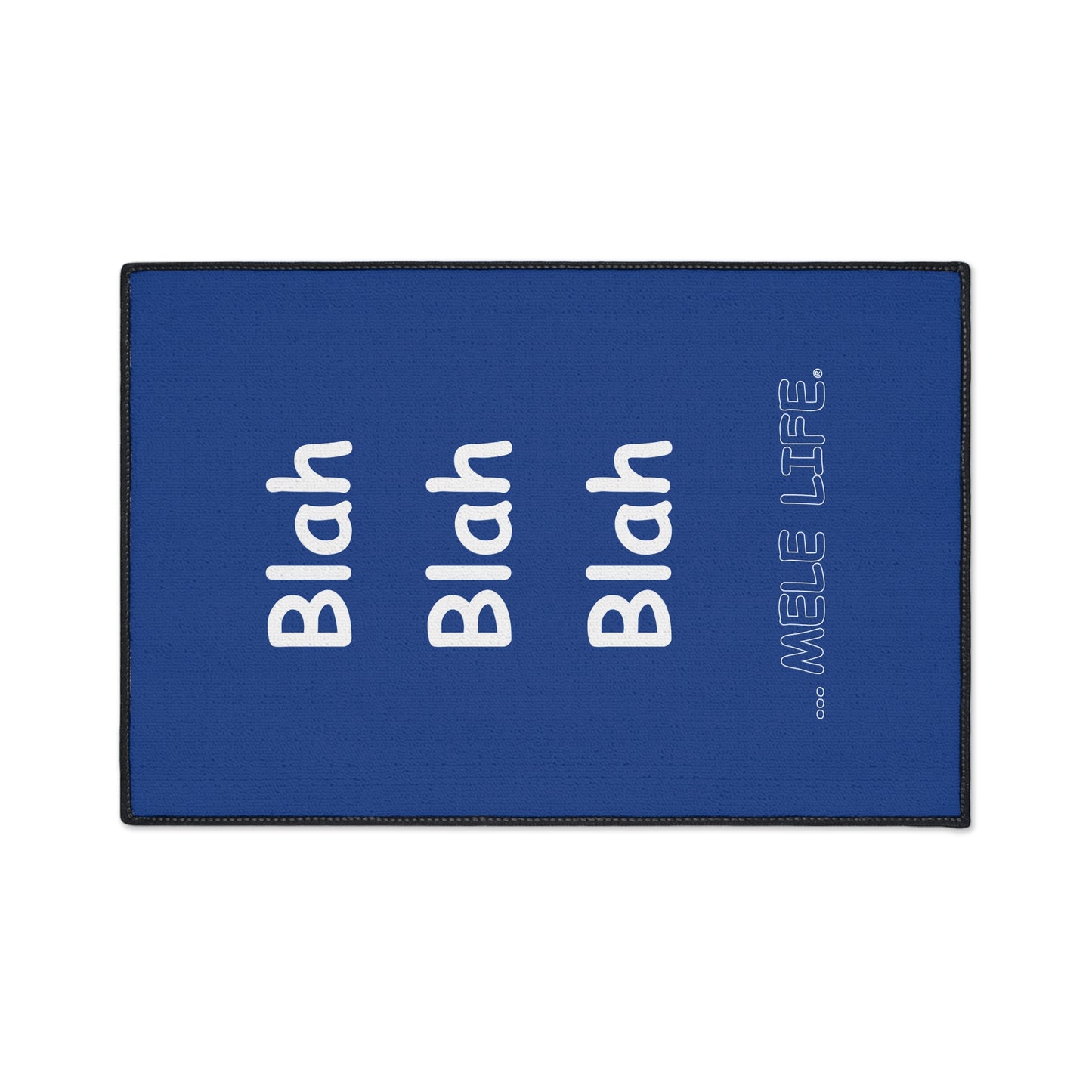 Floor Mat - Blah Blah Blah   (blue)
