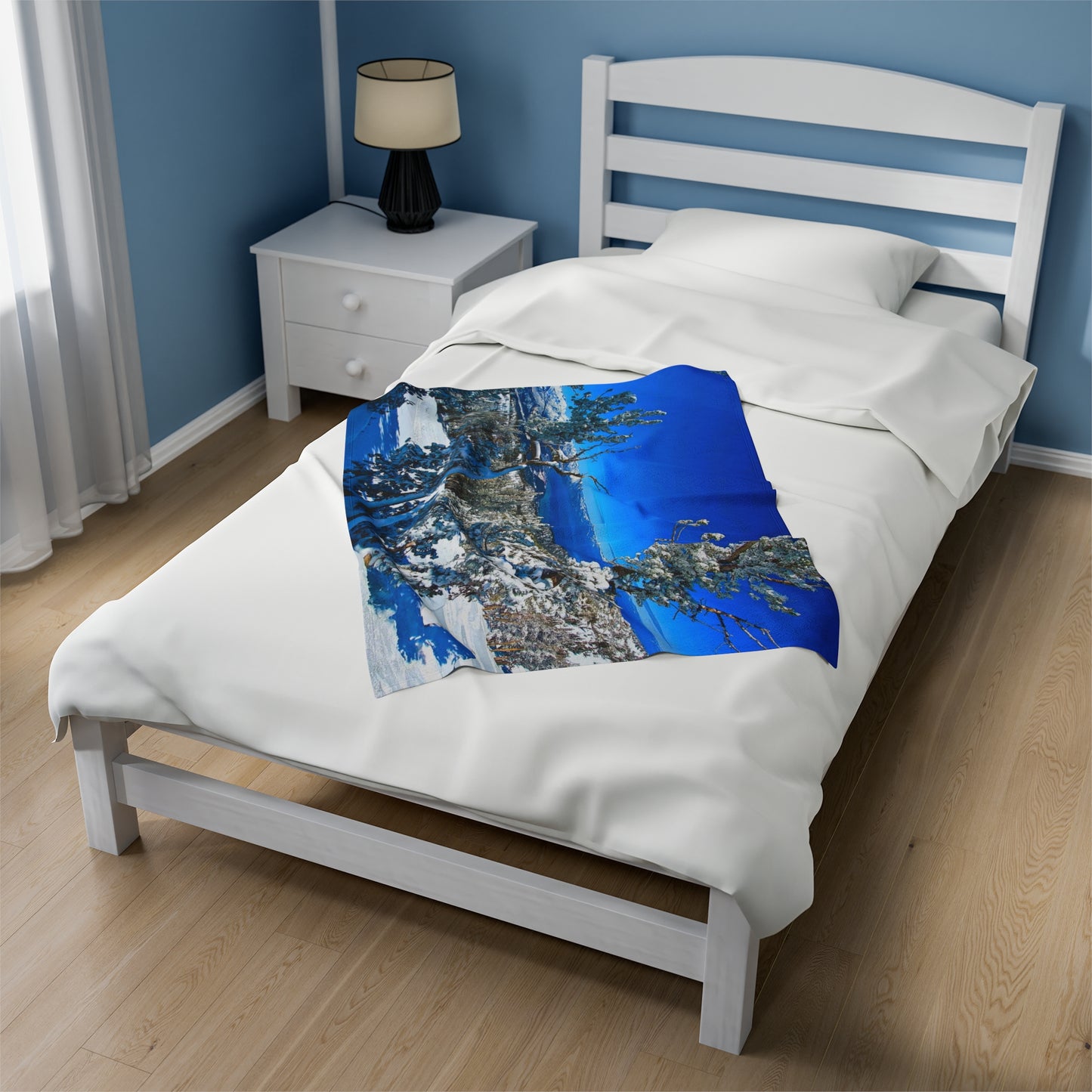 Blanket Velveteen Plush - Lake Tahoe in Winter