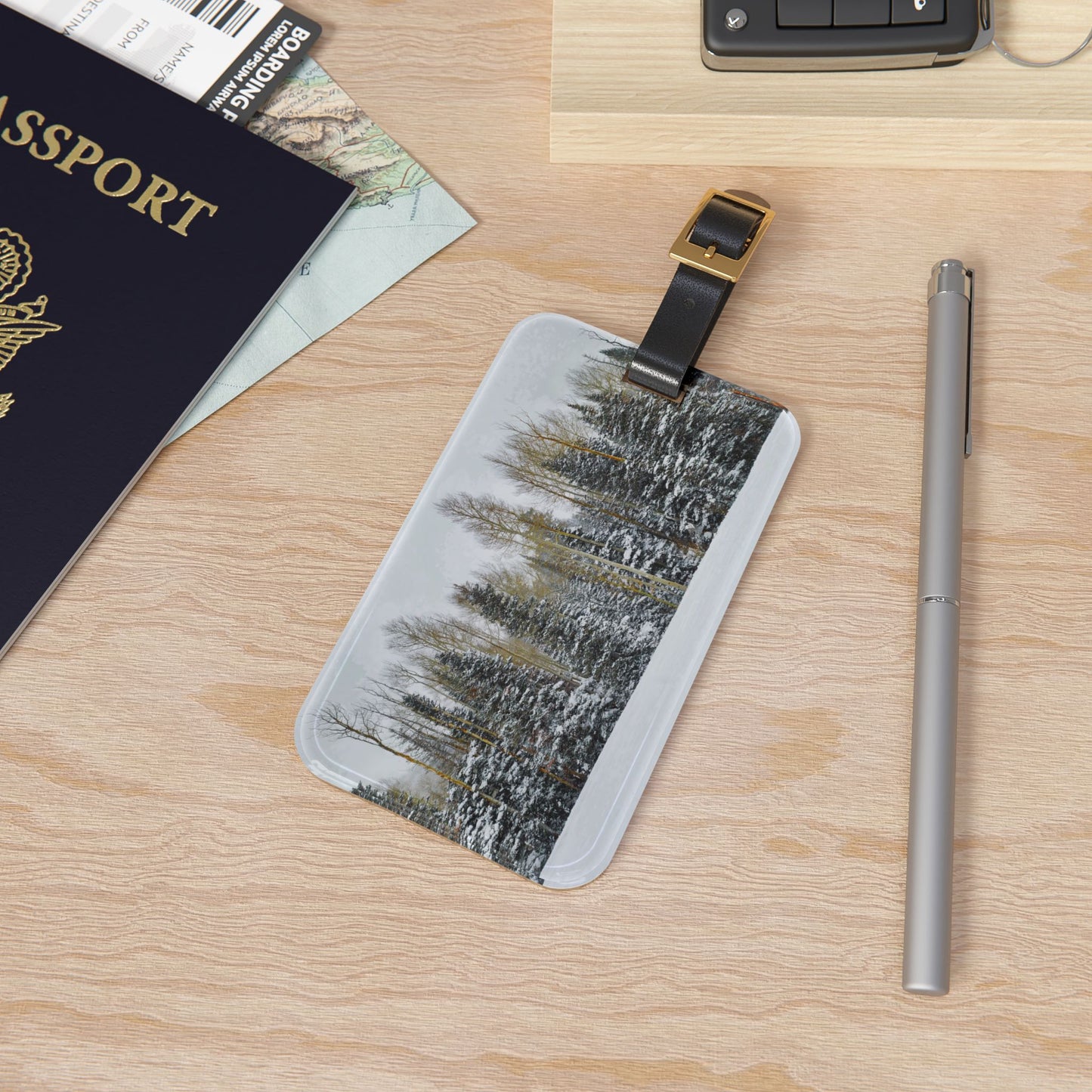 Luggage Tag - Forest Winterscape