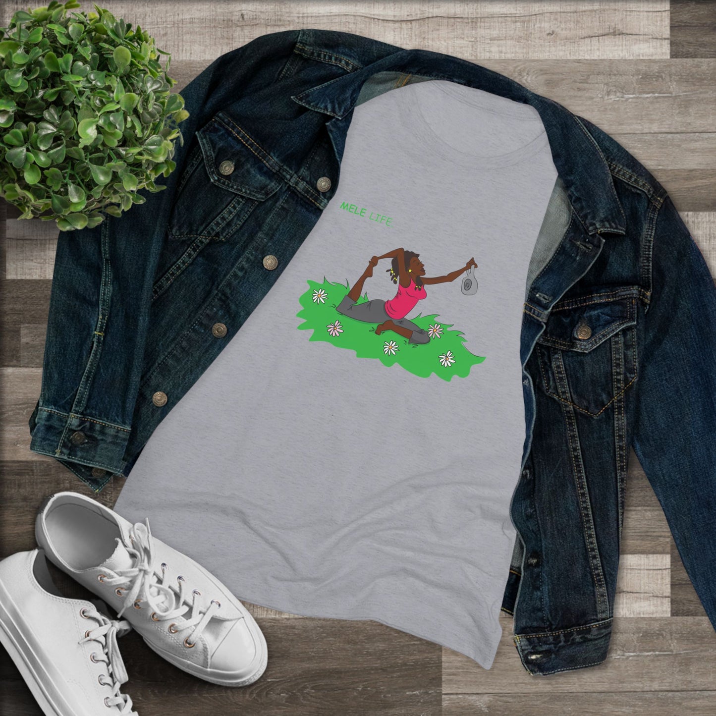 Women's Triblend Tee - Yoga Lady 2