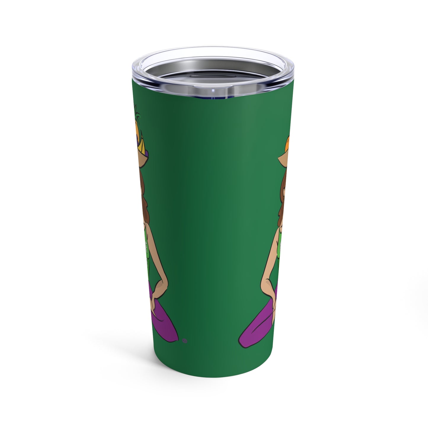 Tumbler 20oz - Yoga Lady1   (green)