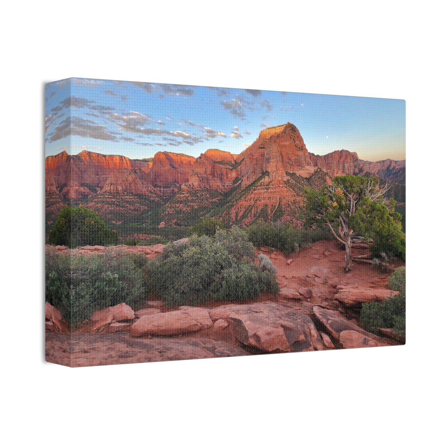 Canvas Wall Art - Kolob Canyons at sunset (Zion National Park)