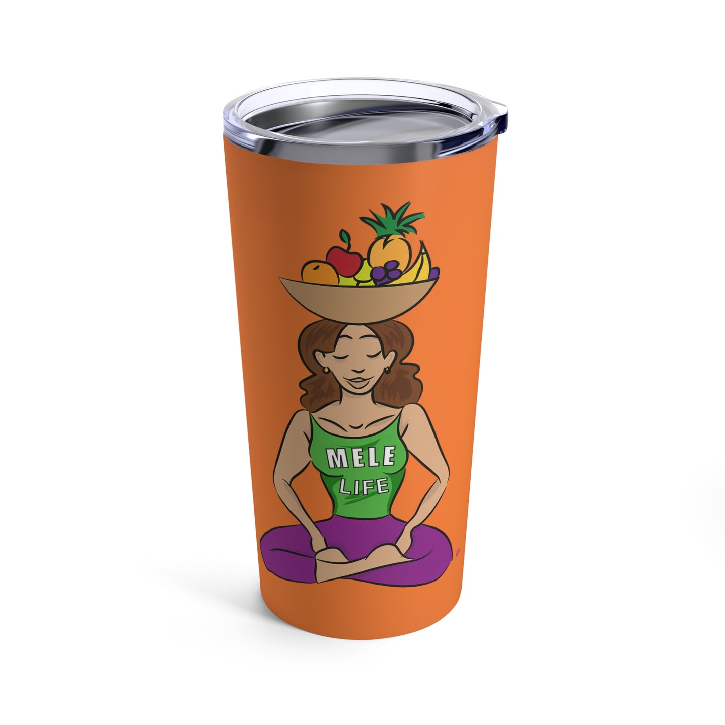 Tumbler 20oz - Yoga Lady1   (orange)