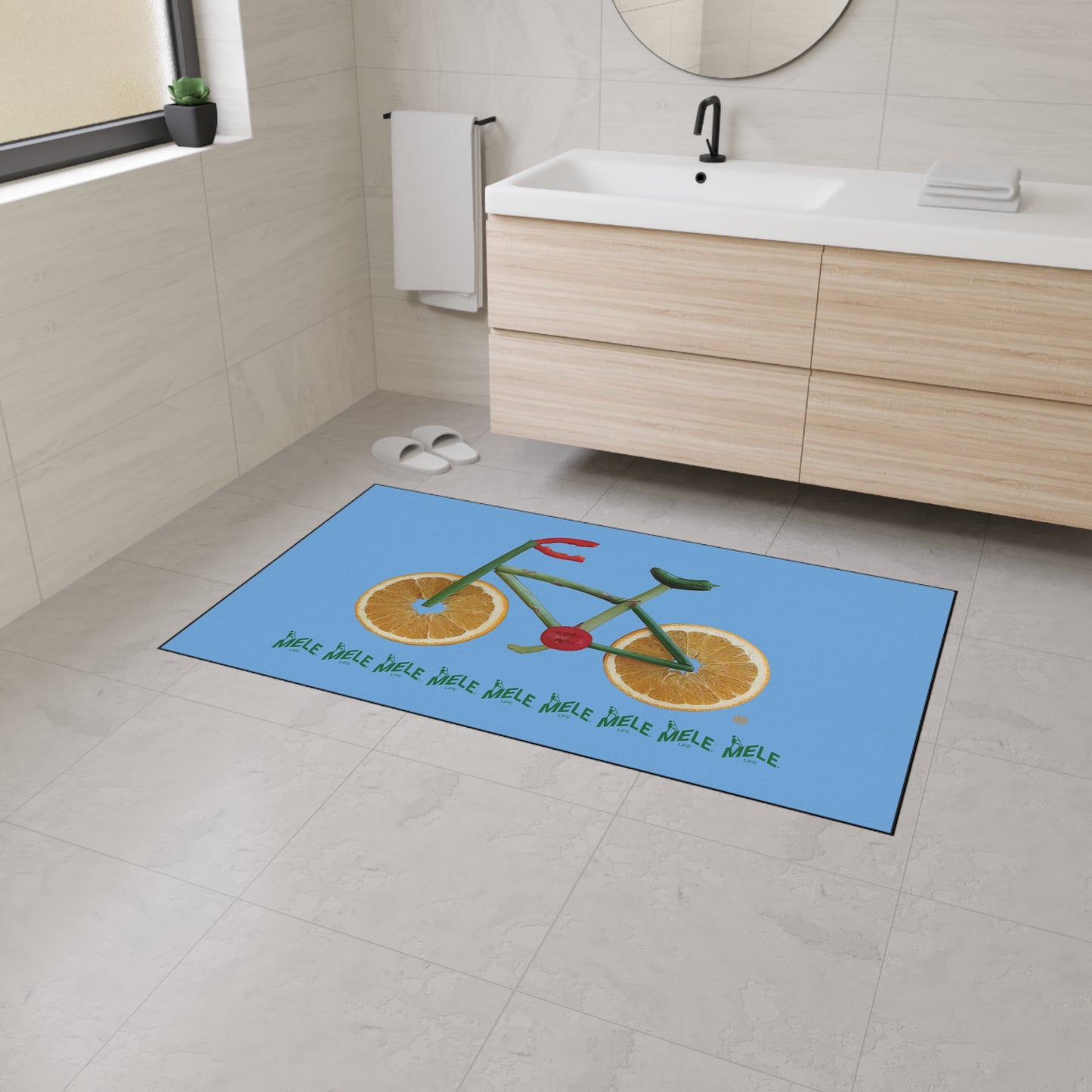 Floor Mat - Veggie Bike  (blue)