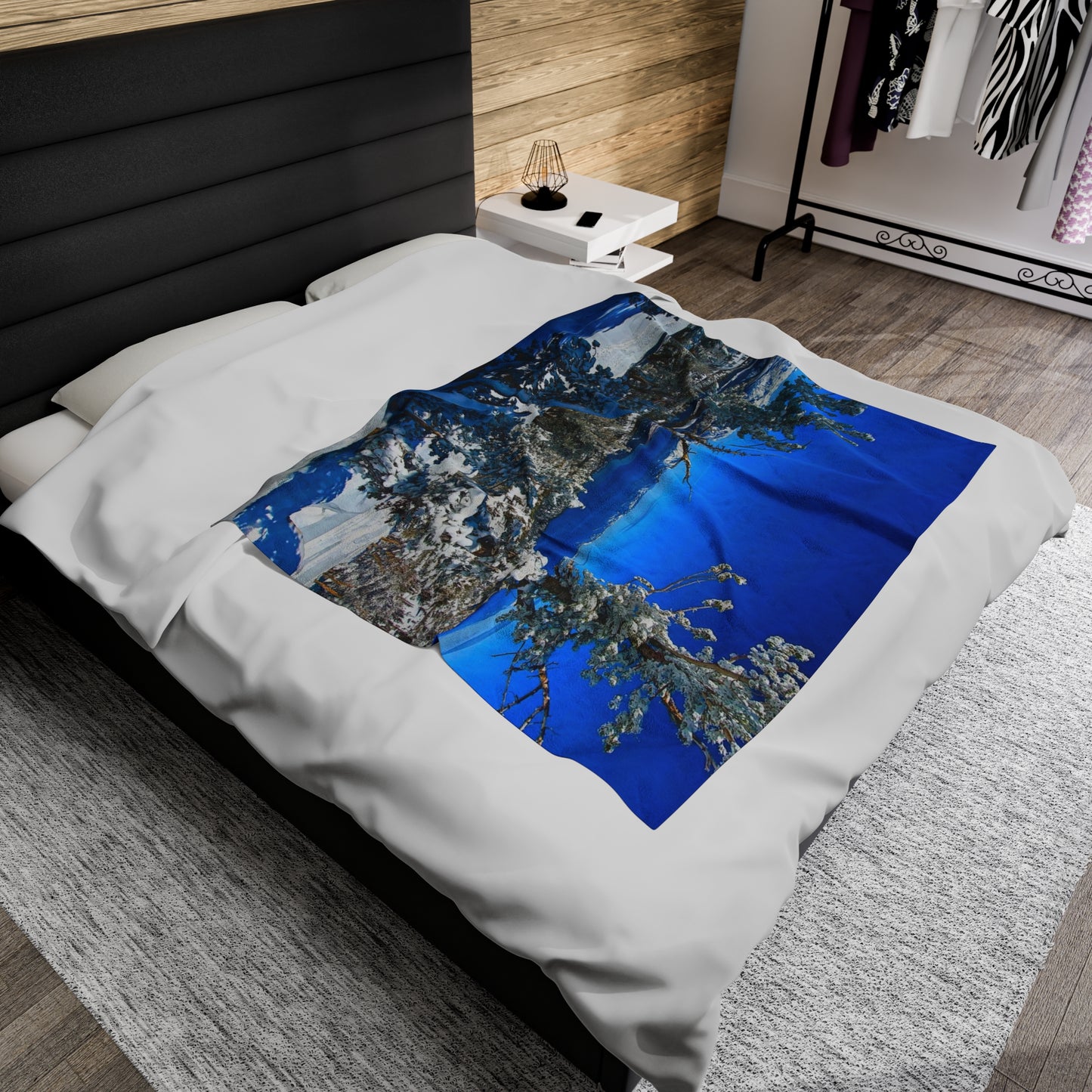 Blanket Velveteen Plush - Lake Tahoe in Winter