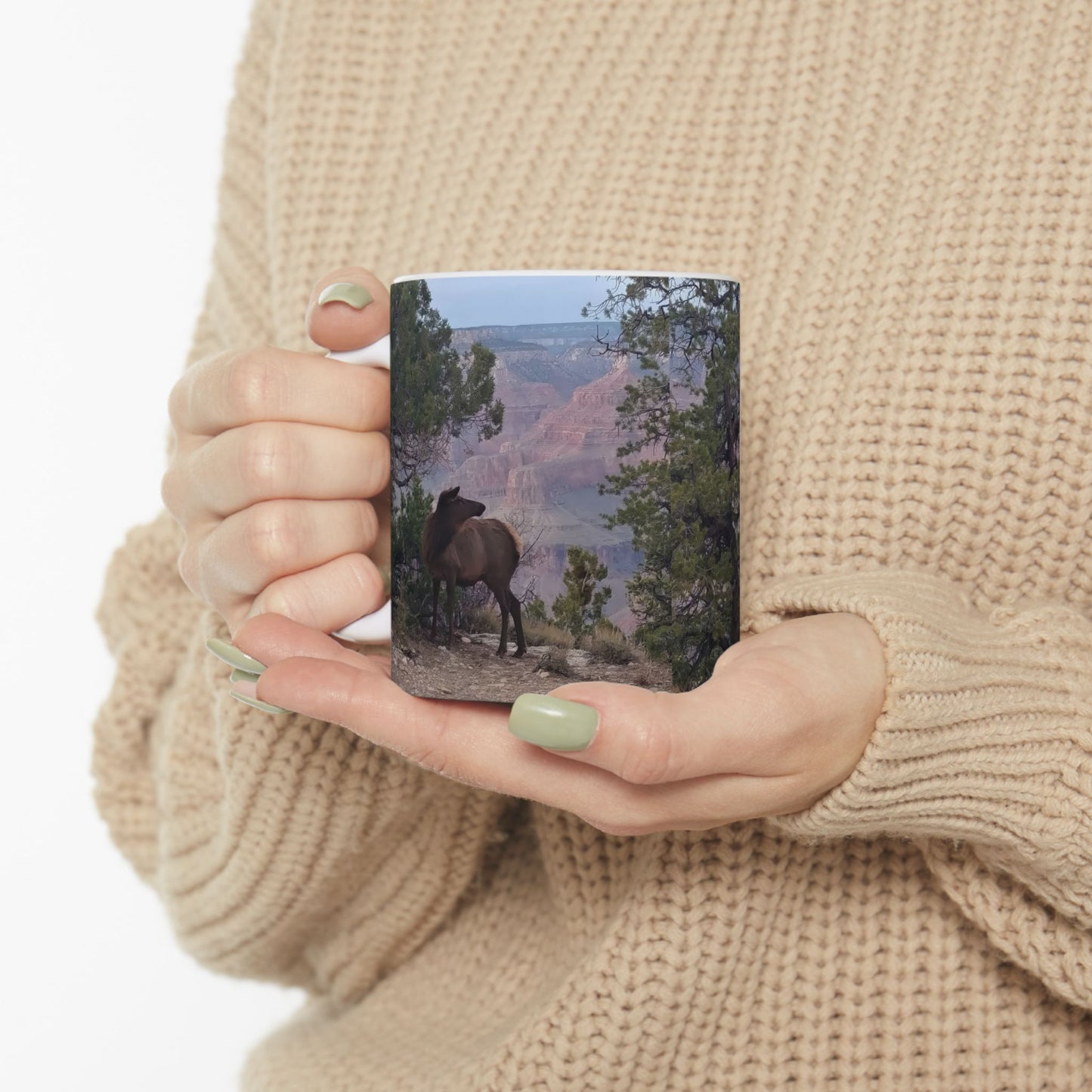 Coffee Mug (11oz/15oz) - Elk at Grand Canyon