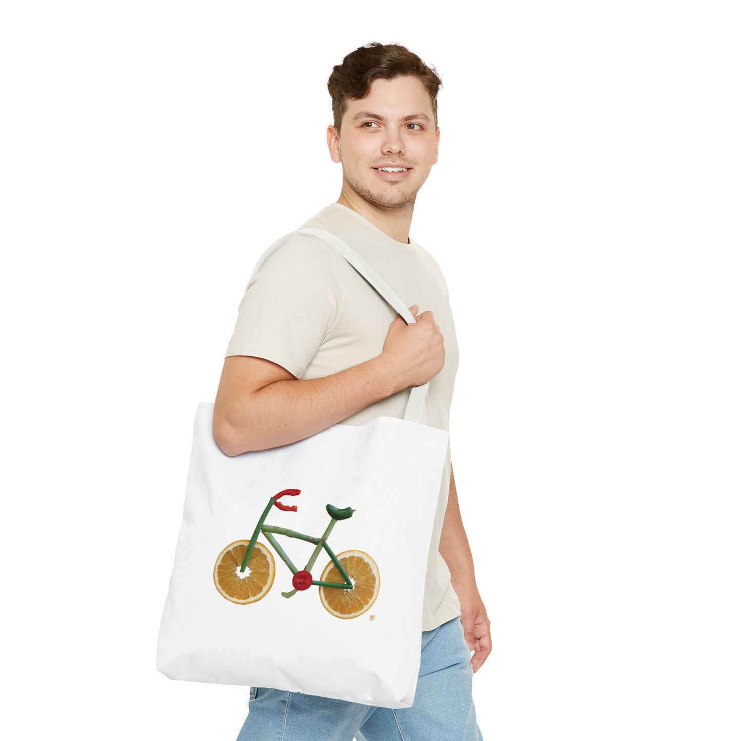 Tote Bag - Veggie Bike  (white)