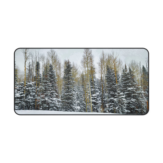 Desk Mat - Forest Winterscape
