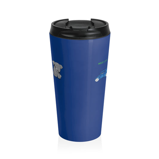 Travel Mug (15oz) - Strong Black Man  (blue)