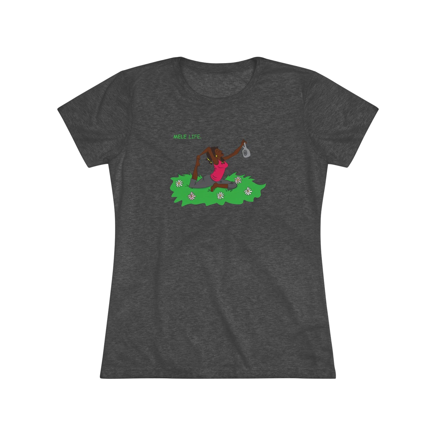 Women's Triblend Tee - Yoga Lady2