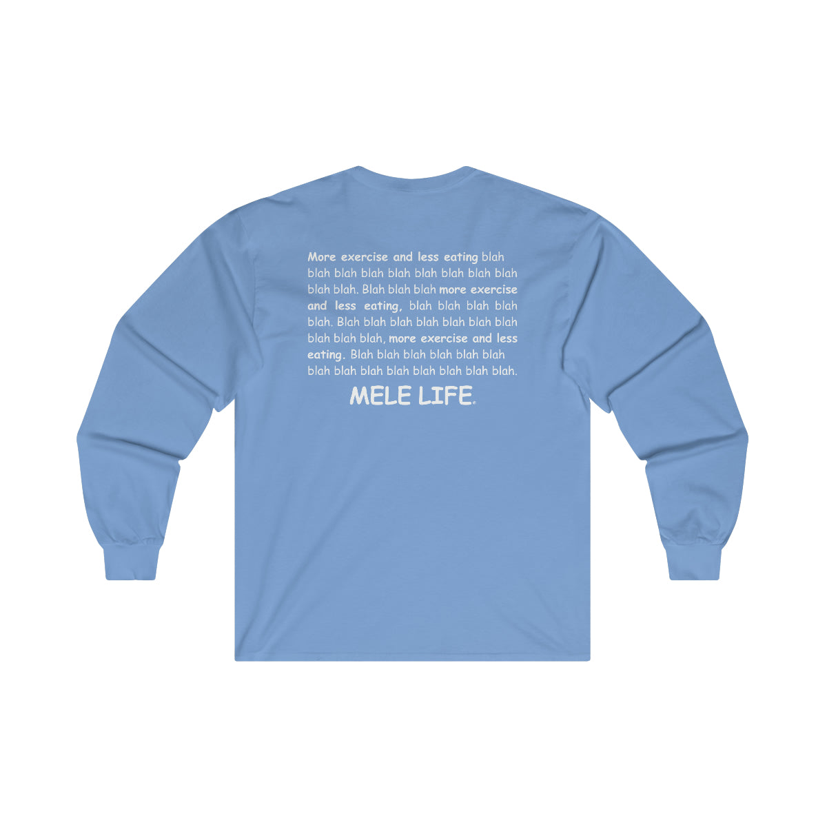 Long Sleeve Tee - strong brown man (white lettering)
