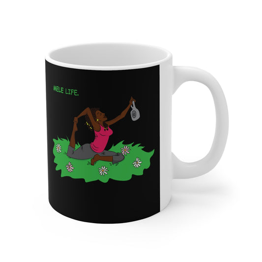 Coffee Mug - Yoga Lady 2   (black)