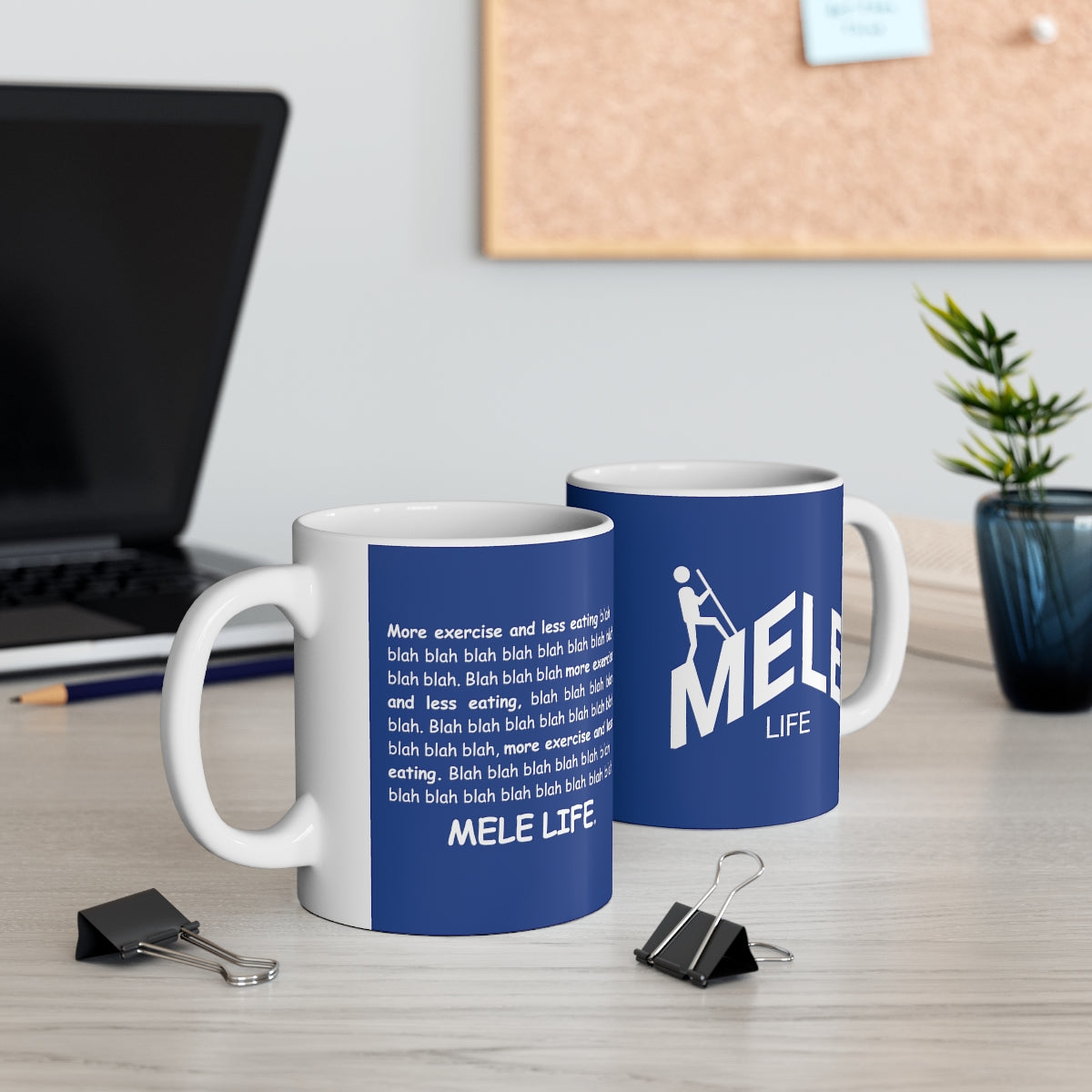 Coffee Mug - MELE LIFE   (dark blue)